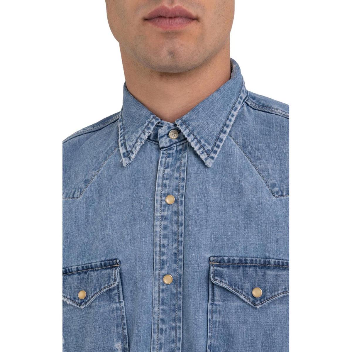 REPLAY CAMICIA UOMO - Denim - vista 3