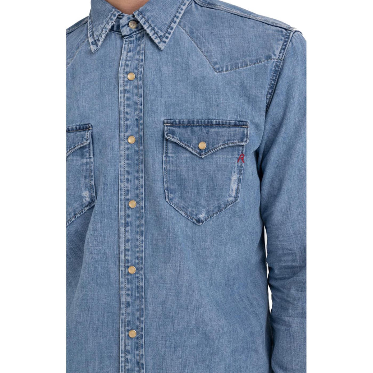 REPLAY CAMICIA UOMO - Denim - vista 4