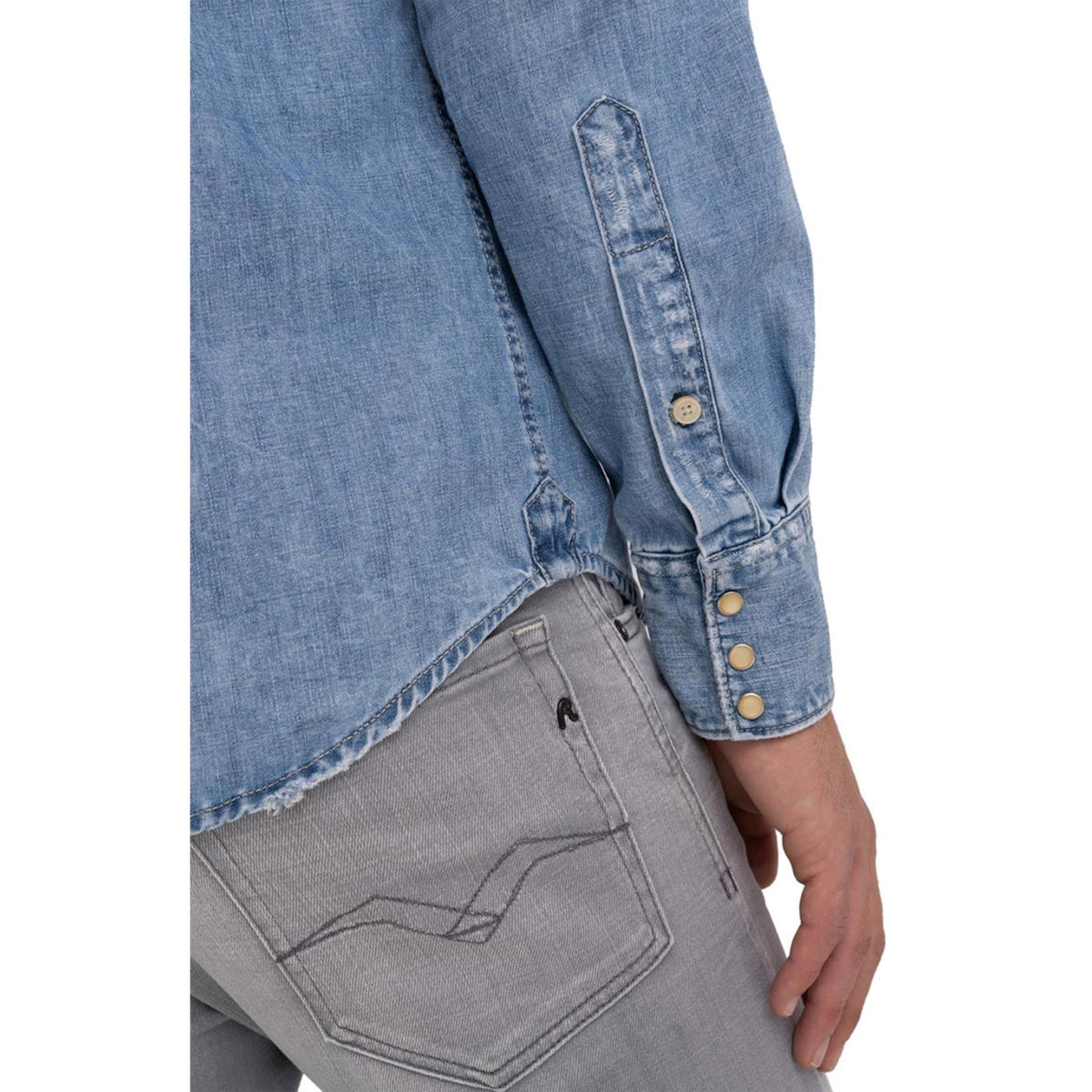 REPLAY CAMICIA UOMO - Denim - vista 5