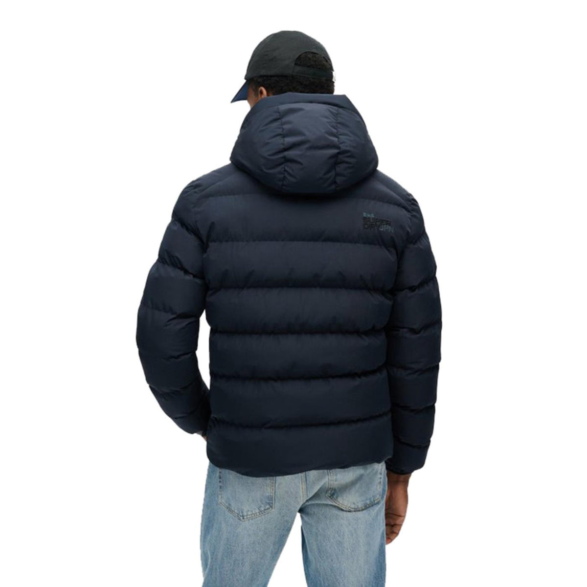 SUPERDRY HOODED SPORTS PUFFER JKT - Blu - vista 3