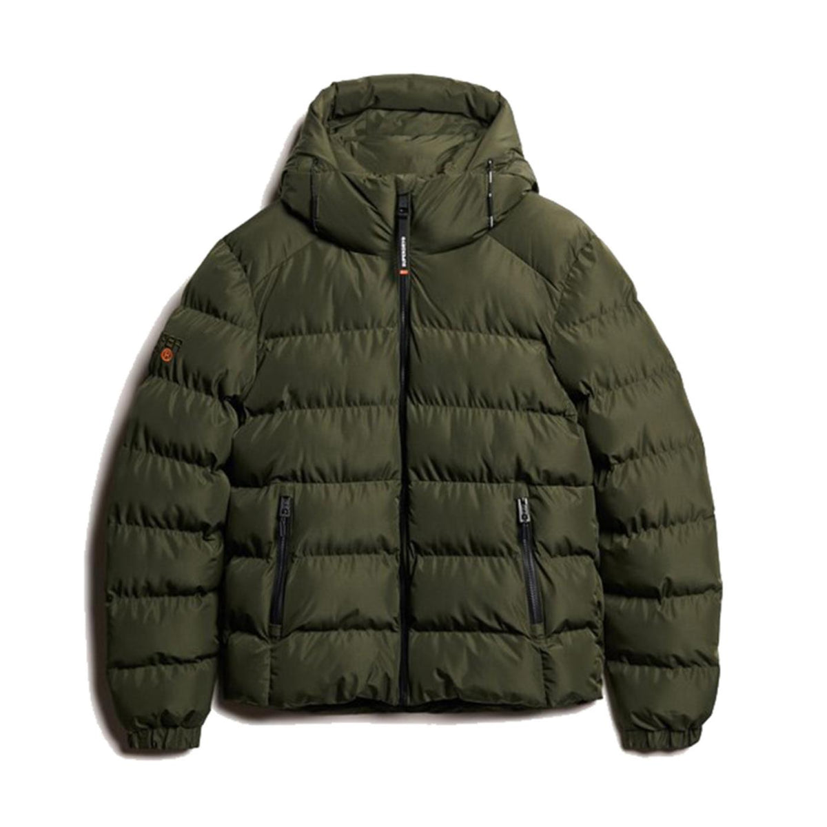 SUPERDRY HOODED SPORTS PUFFER JKT - Verde militare - immagine principale