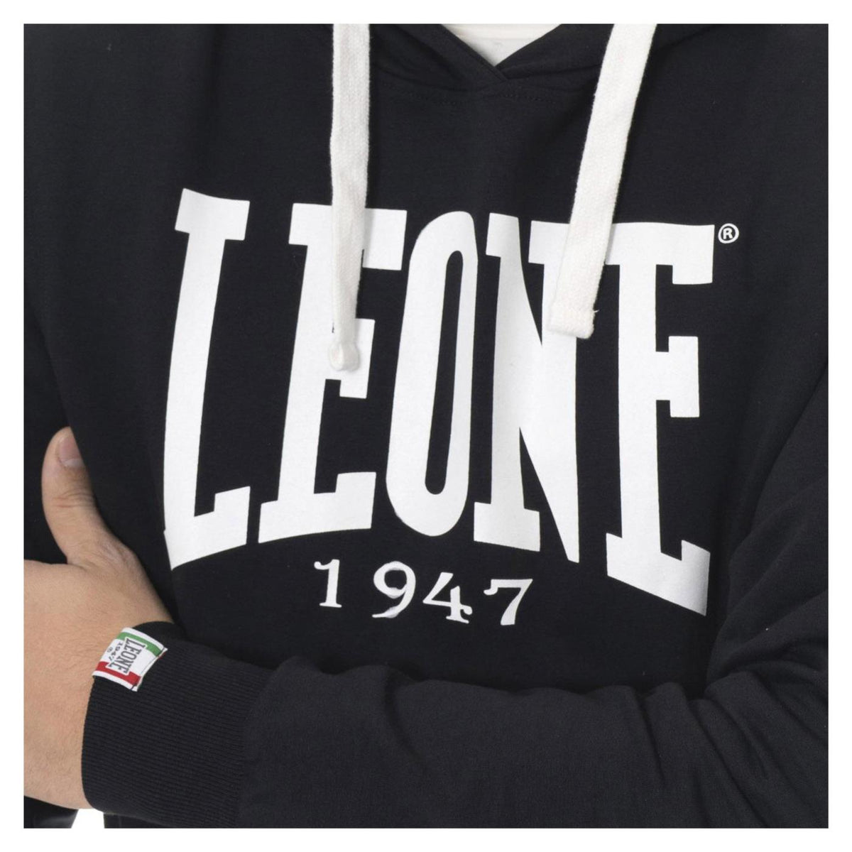 LEONE FELPA BIG LOGO STRETCH - Nero - vista 3