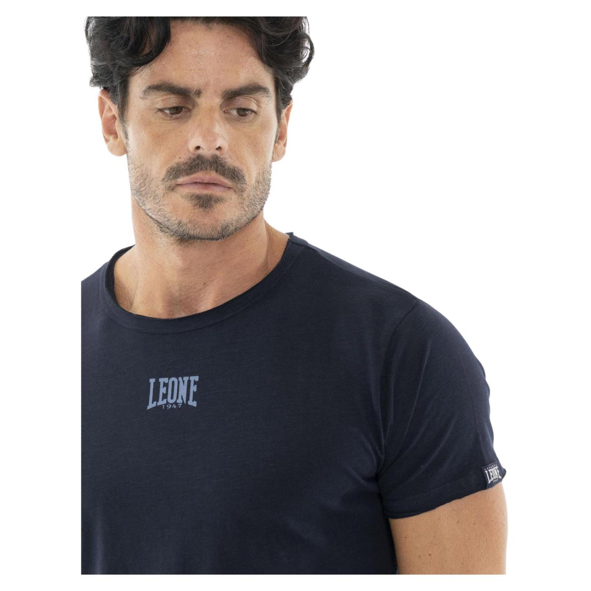 LEONE T-SHIRT COTONE FIAMMATO - Blu - vista 3