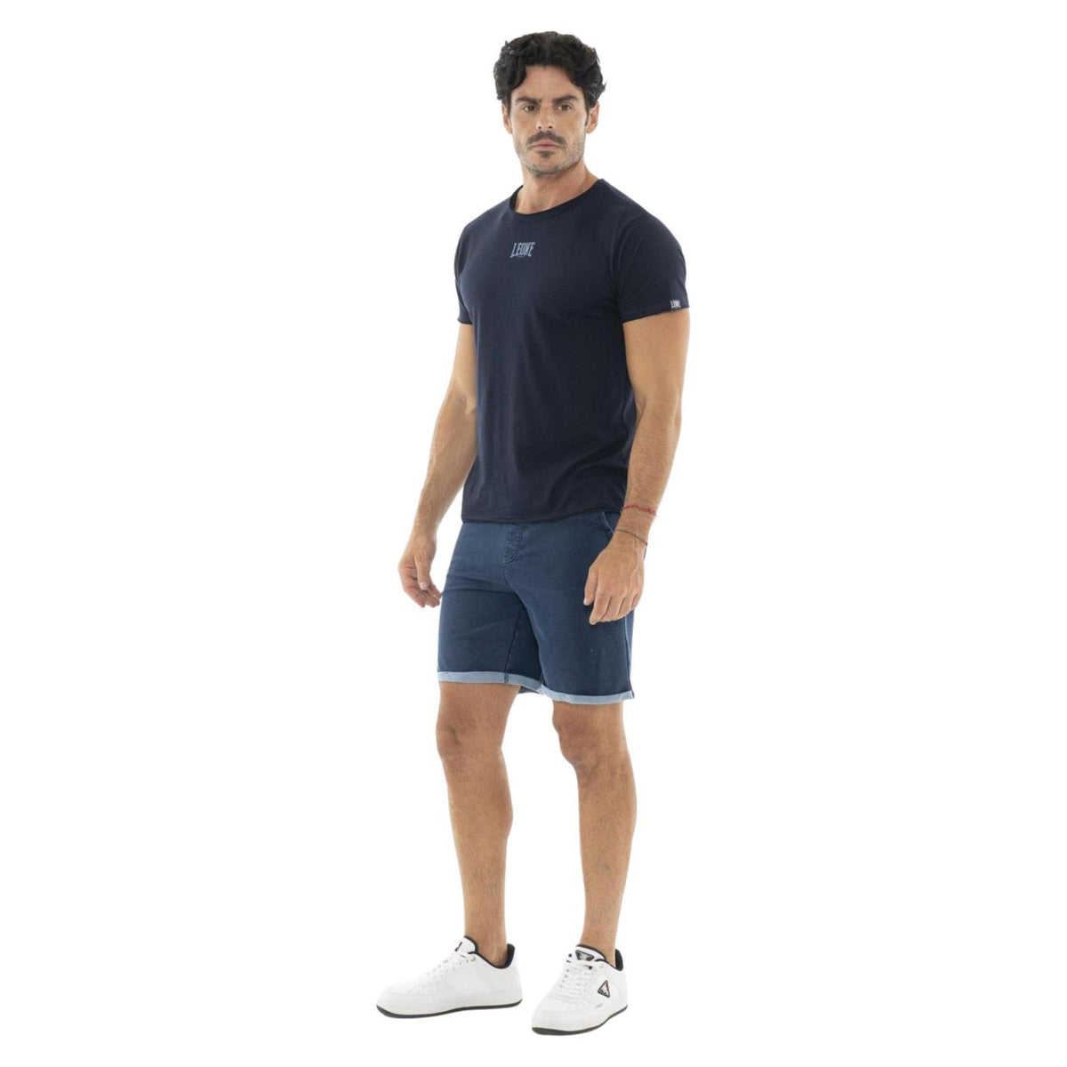 LEONE T-SHIRT COTONE FIAMMATO - Blu - vista 4