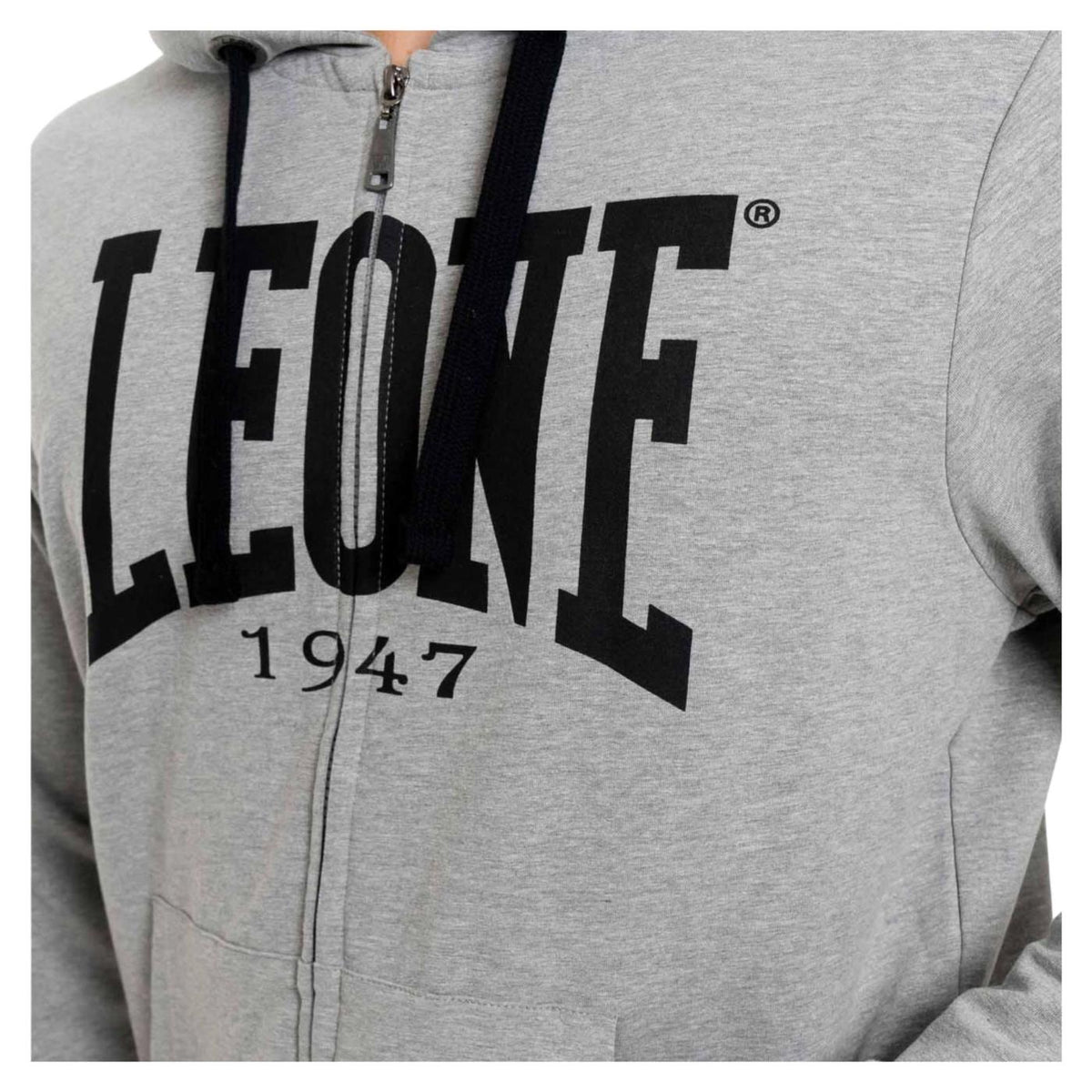 LEONE FELPA BIG LOGO FZ STRETCH - Grigio chiaro - vista 3
