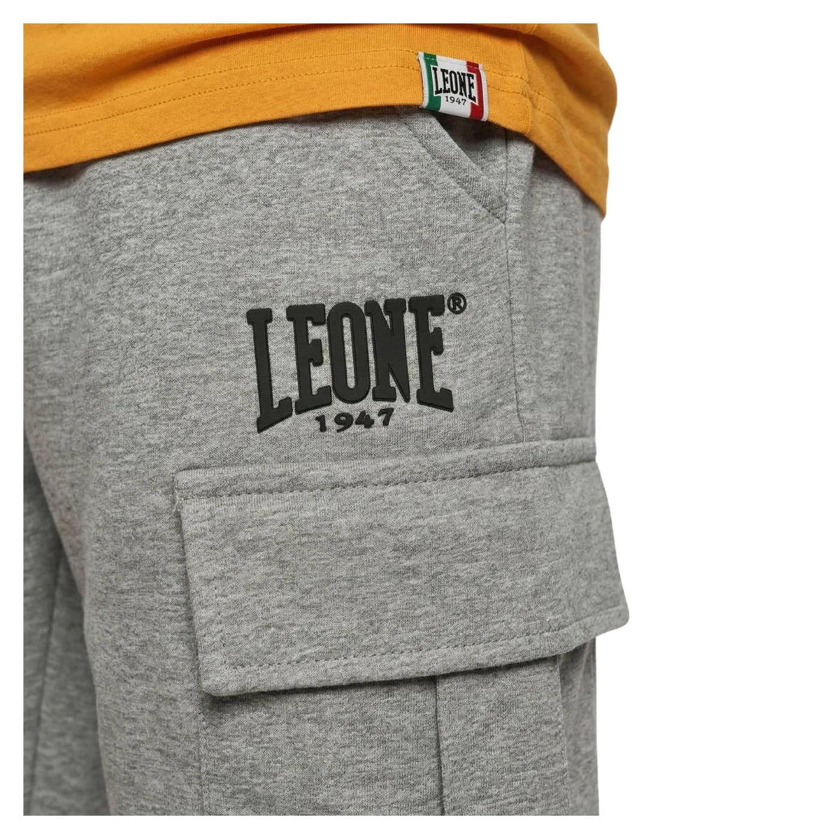 LEONE BERMUDA CARGO IN FELPA - Grigio chiaro - vista 4