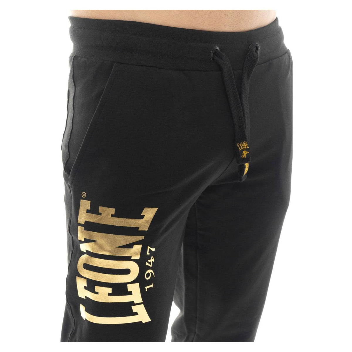 LEONE PANTALONI LOGO GOLD LABEL - Nero - vista 3