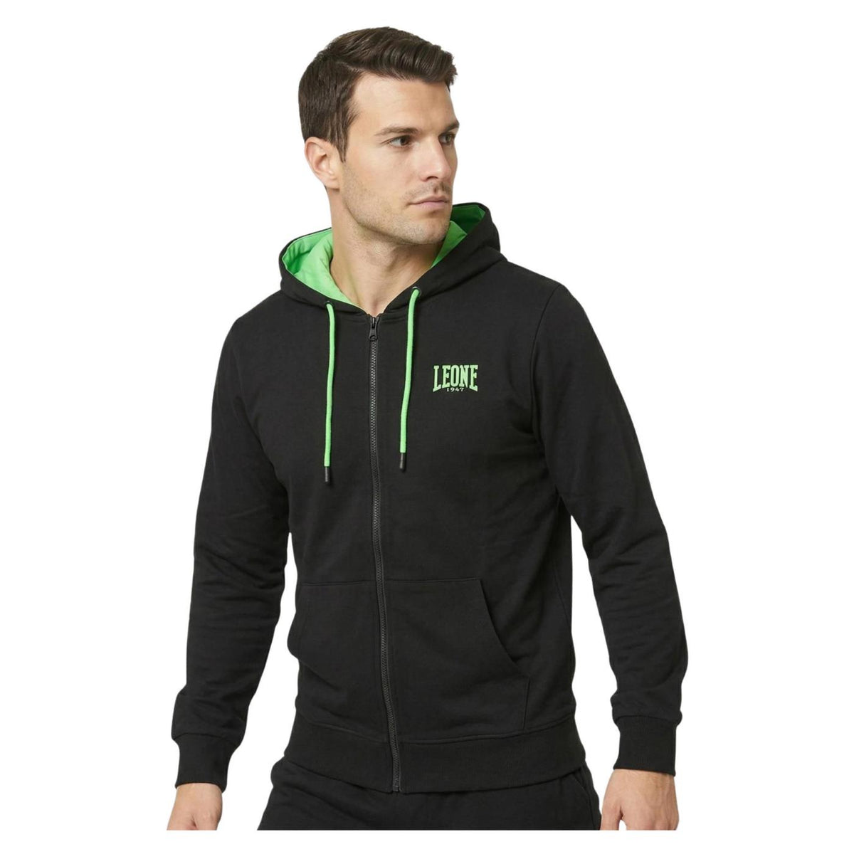 LEONE TUTA FULL ZIP CAPPUCCIO - Nero - vista 3