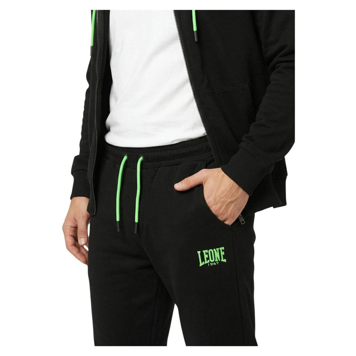 LEONE TUTA FULL ZIP CAPPUCCIO - Nero - vista 4
