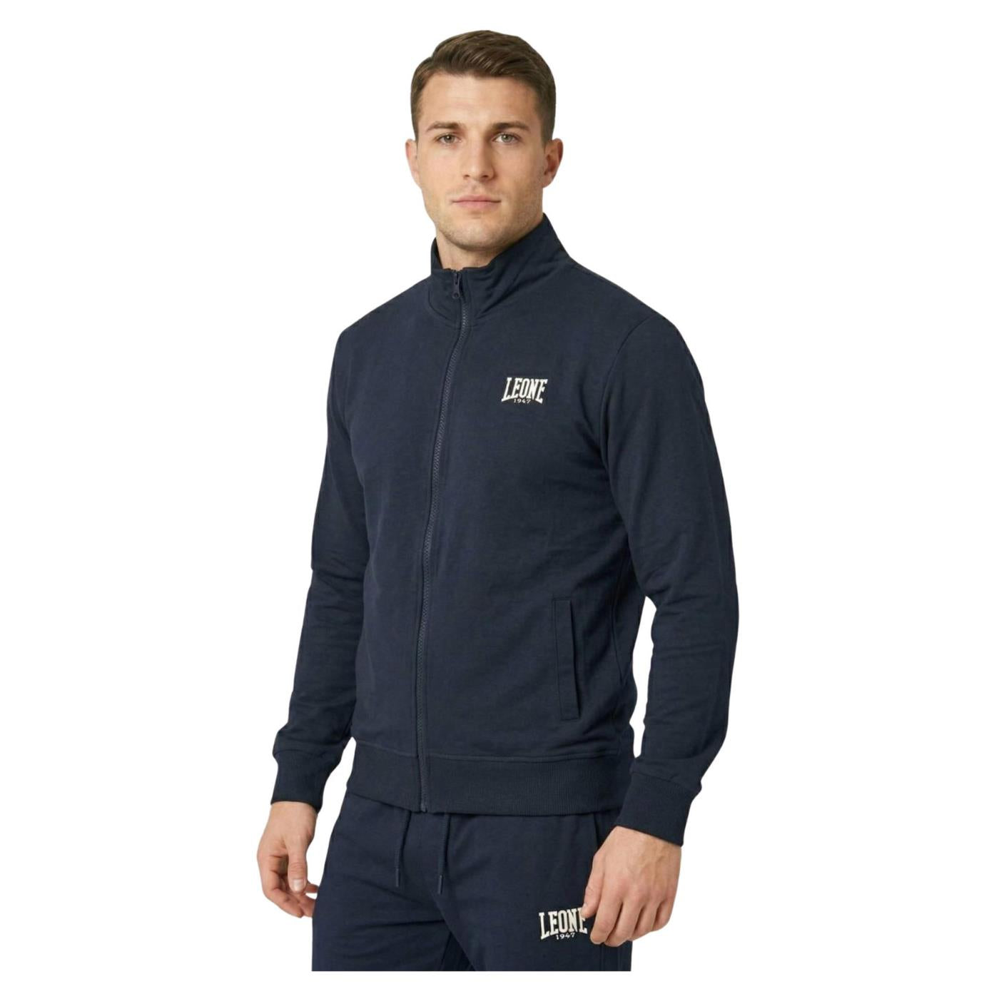 LEONE TUTA UOMO FULL ZIP - Blu - vista 4