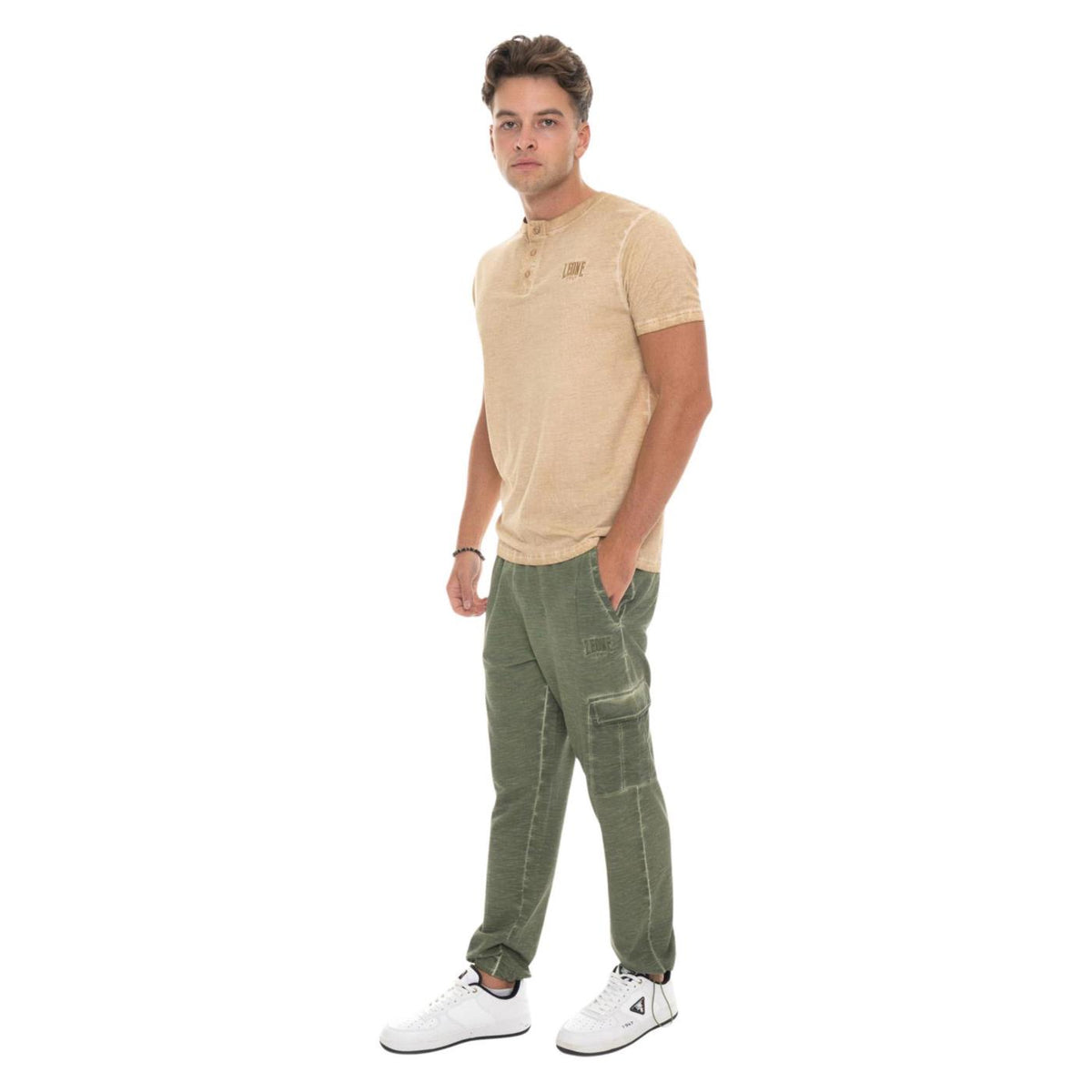 LEONE PANTALONI CARGO OLD WASH - Militare - vista 4