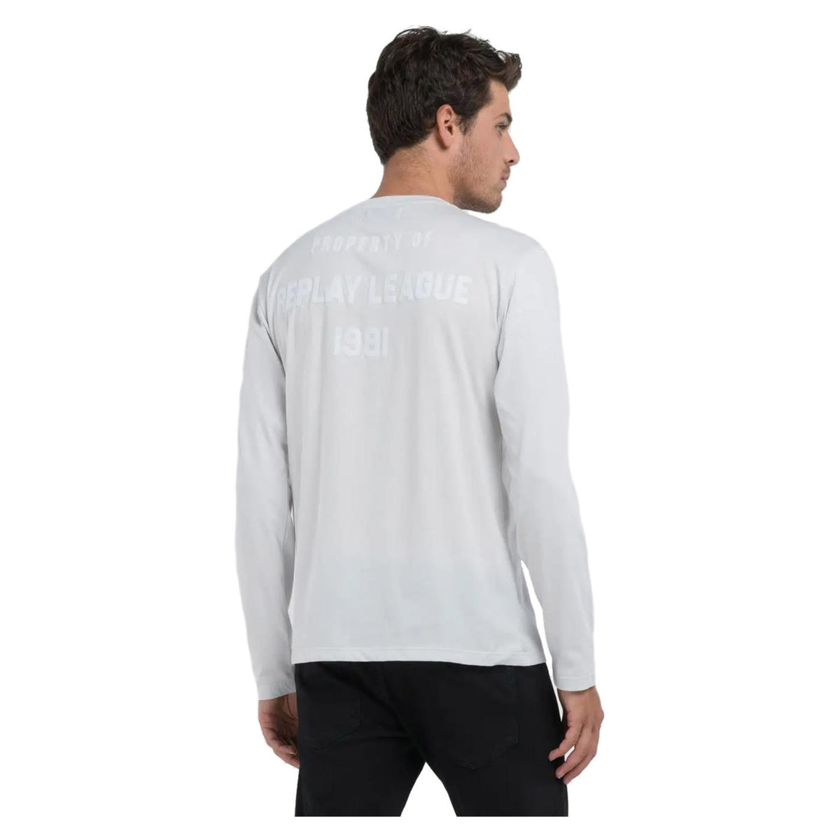 REPLAY TEE ML JERSEY LETTERING - seconda immagine