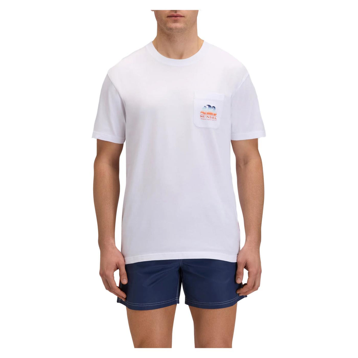 SUNDEK T-SHIRT NEW HERBERT - Bianco - vista 3