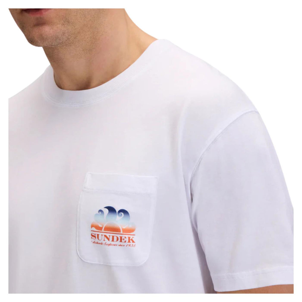 SUNDEK T-SHIRT NEW HERBERT - Bianco - vista 8