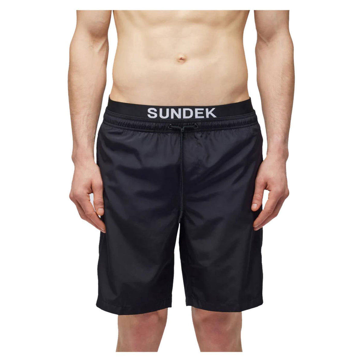 SUNDEK BOARDSHORT ELASTIC LOGO - Nero - immagine principale