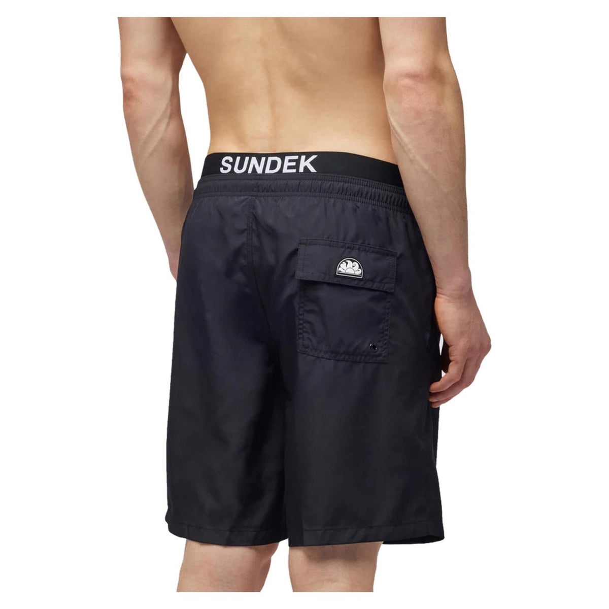 SUNDEK BOARDSHORT ELASTIC LOGO - Nero - vista 2