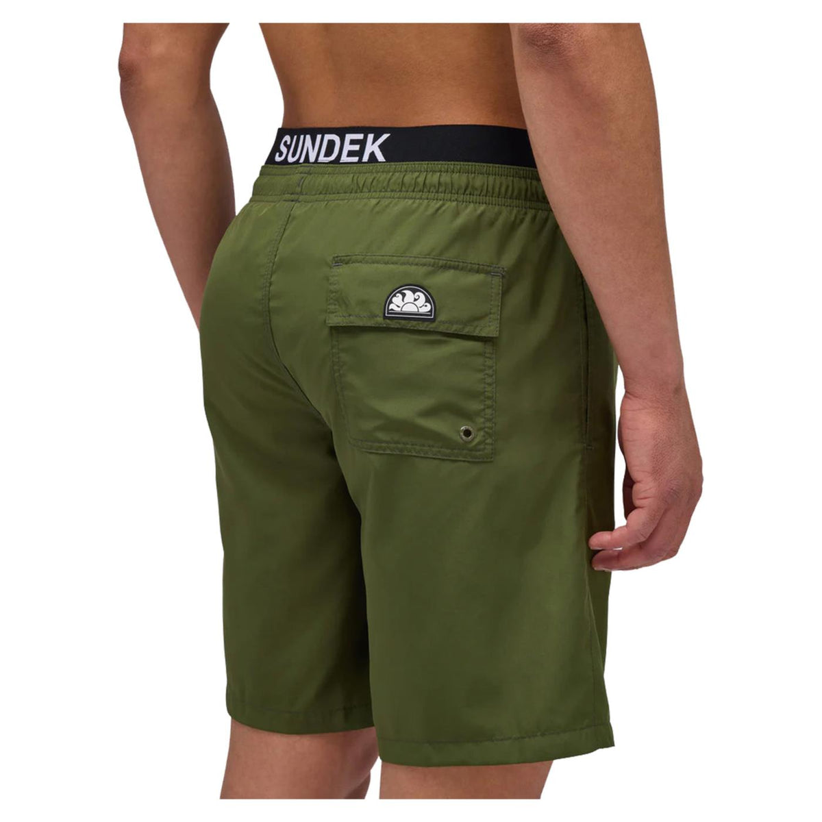SUNDEK BOARDSHORT ELASTIC LOGO - Militare - vista 2