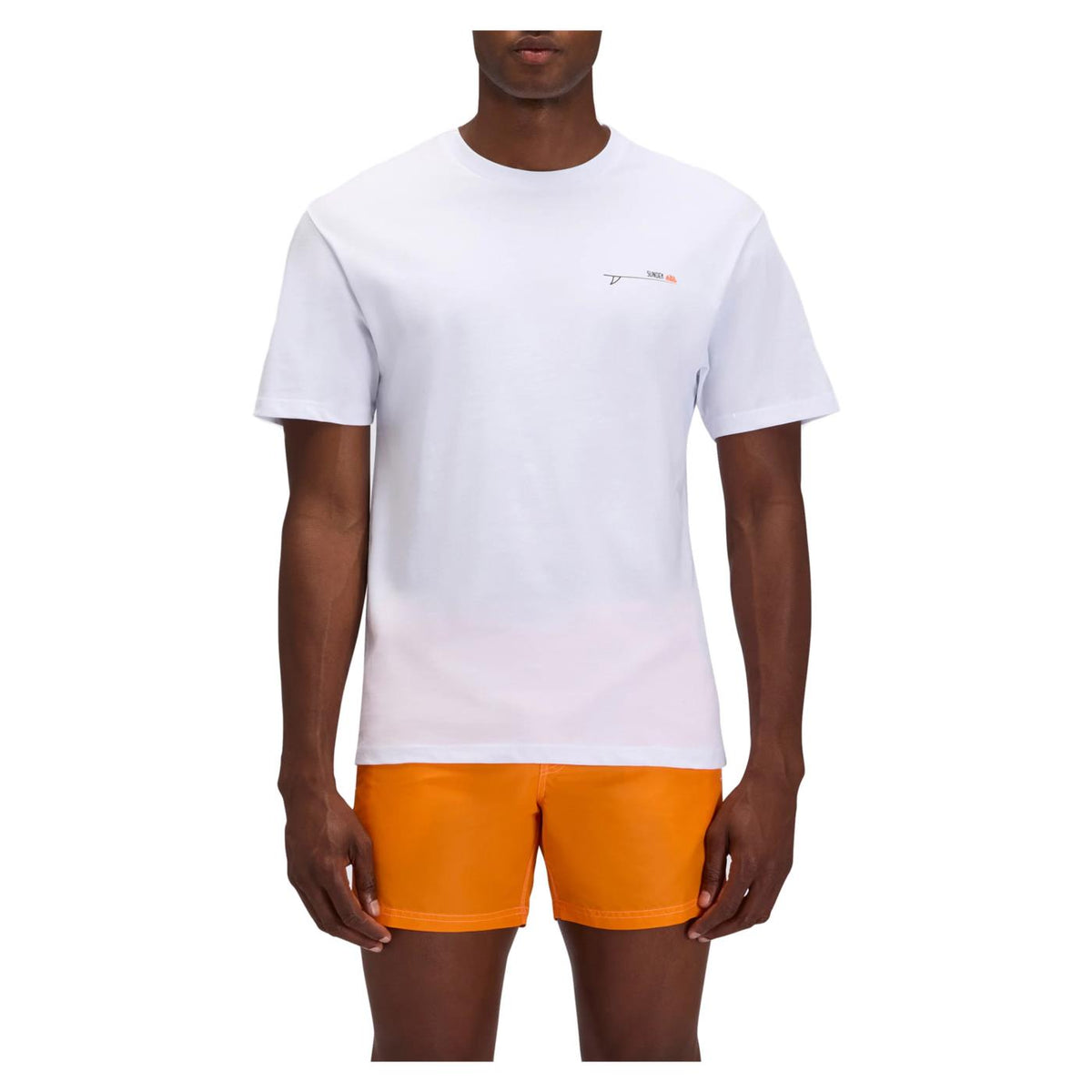 SUNDEK T-SHIRT BEACH SMALL PRINT - Bianco - immagine principale