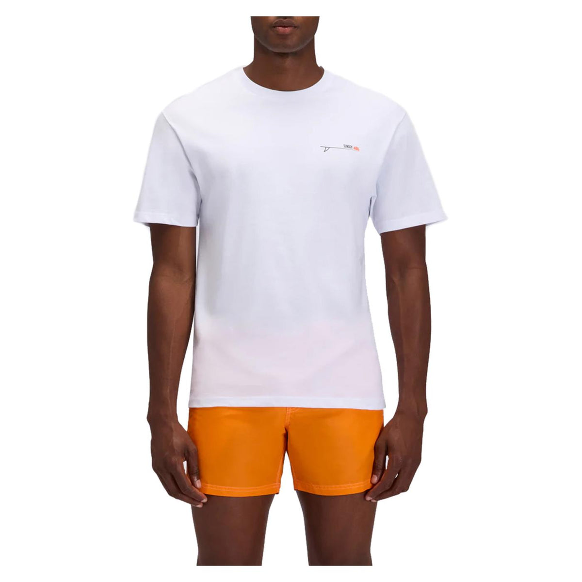 SUNDEK T-SHIRT BEACH SMALL PRINT - Bianco - vista 4