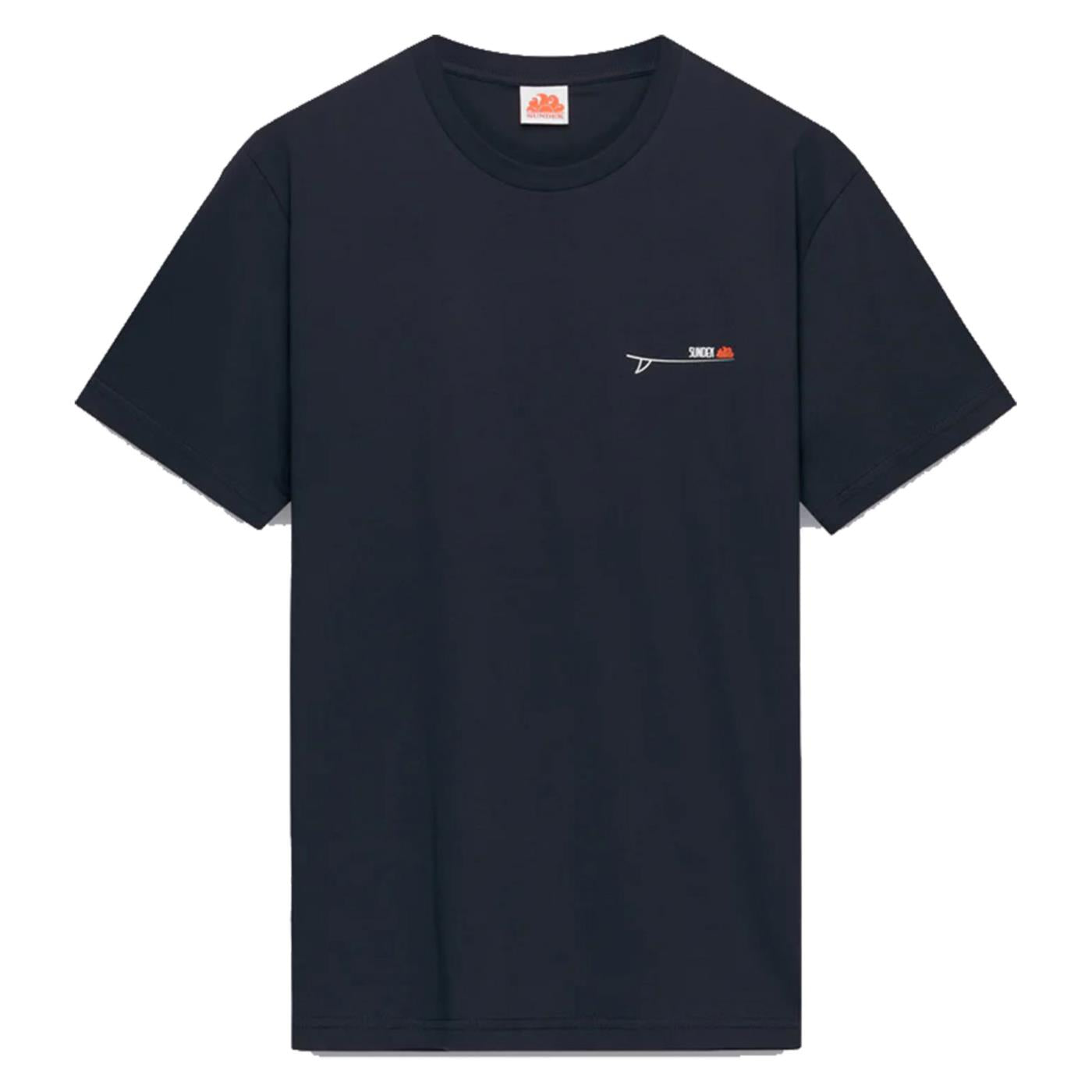 SUNDEK T-SHIRT BEACH SMALL PRINT - Blu - vista 2