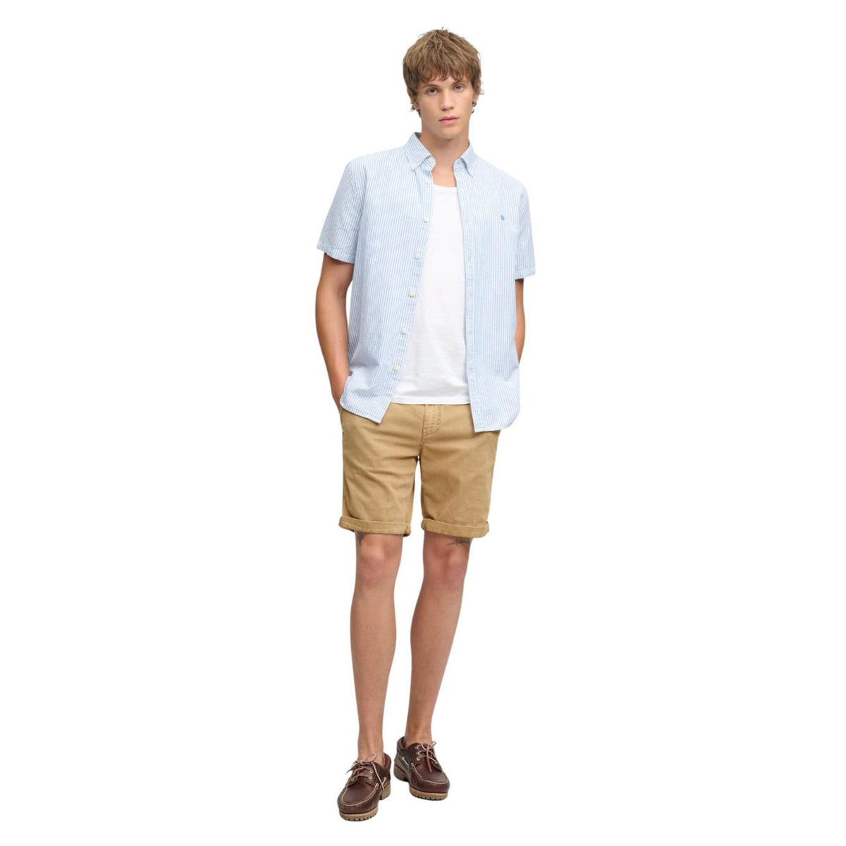 SUPERDRY UTILITY CHINO SHORT - Marrone chiaro - vista 3