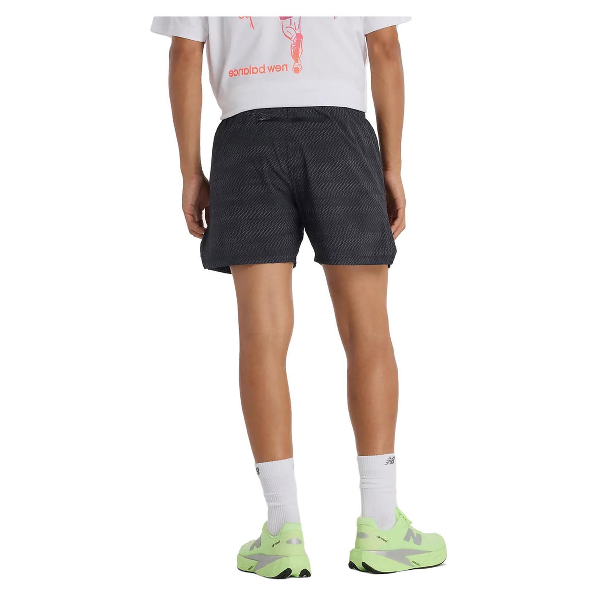 NEW BALANCE ESSENTIALS PRINTED SHORT - Nero - vista 3