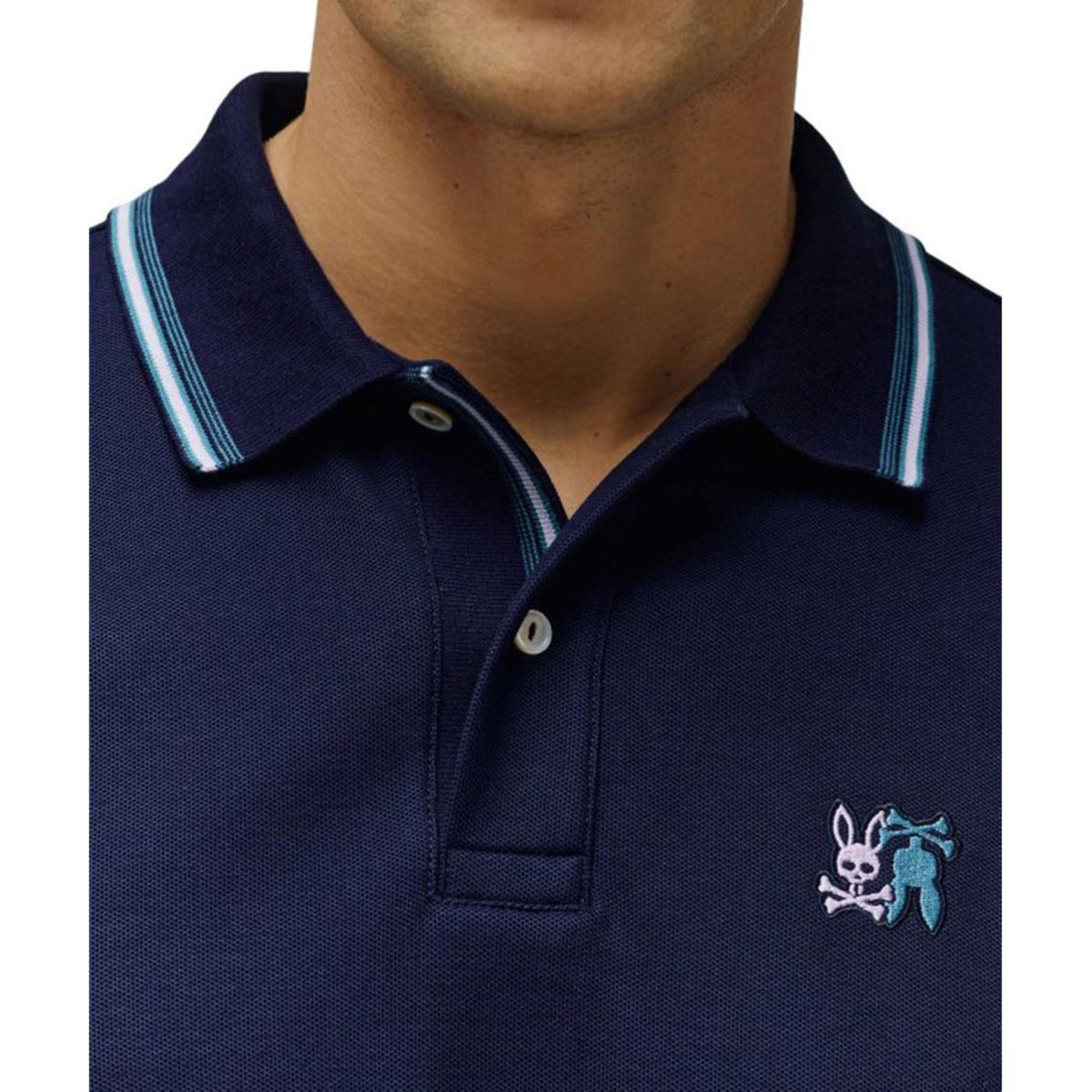 PSYCHO BUNNY CEDRIC PIQUE POLO - seconda immagine
