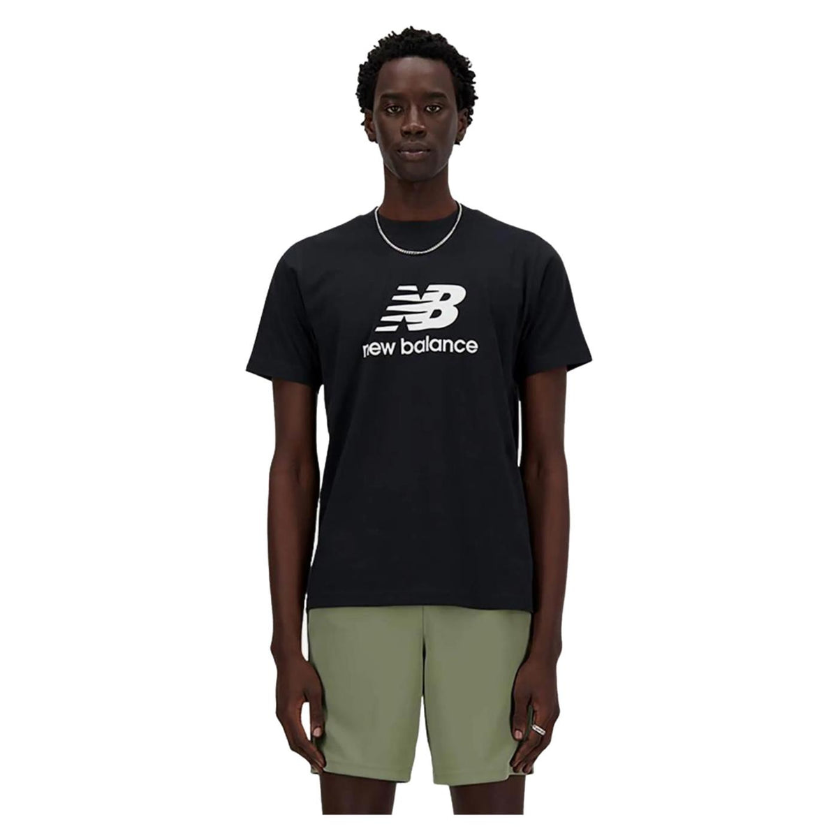 NEW BALANCE SPORT ESSENTIALS LOGO TEE - C1-nero - immagine principale