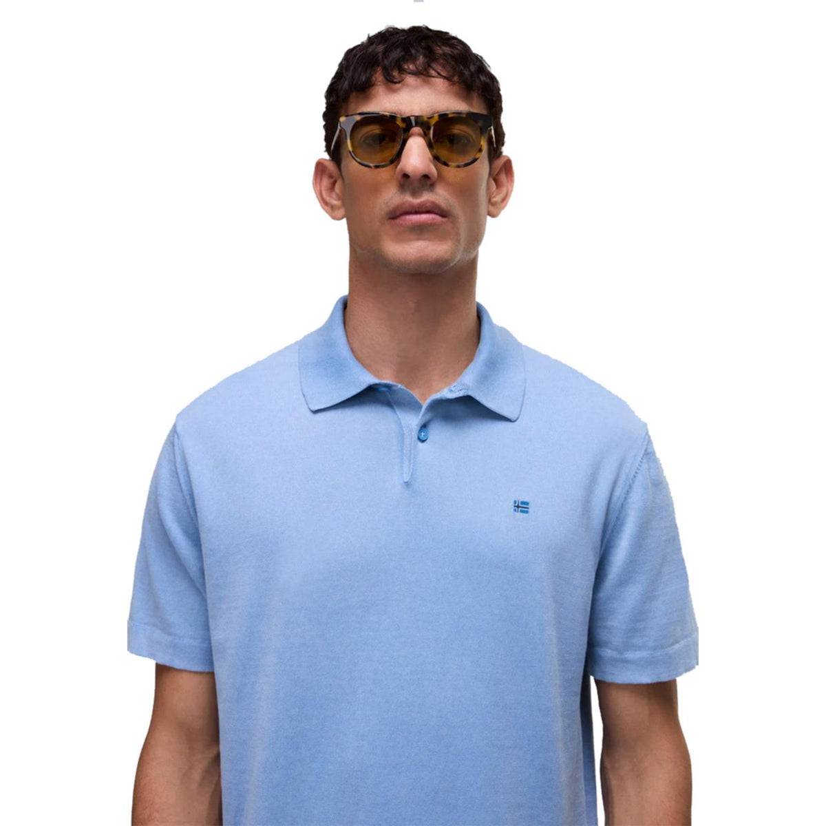 NAPAPIJRI D-HUDSON POLO SS - Azzurro - vista 3