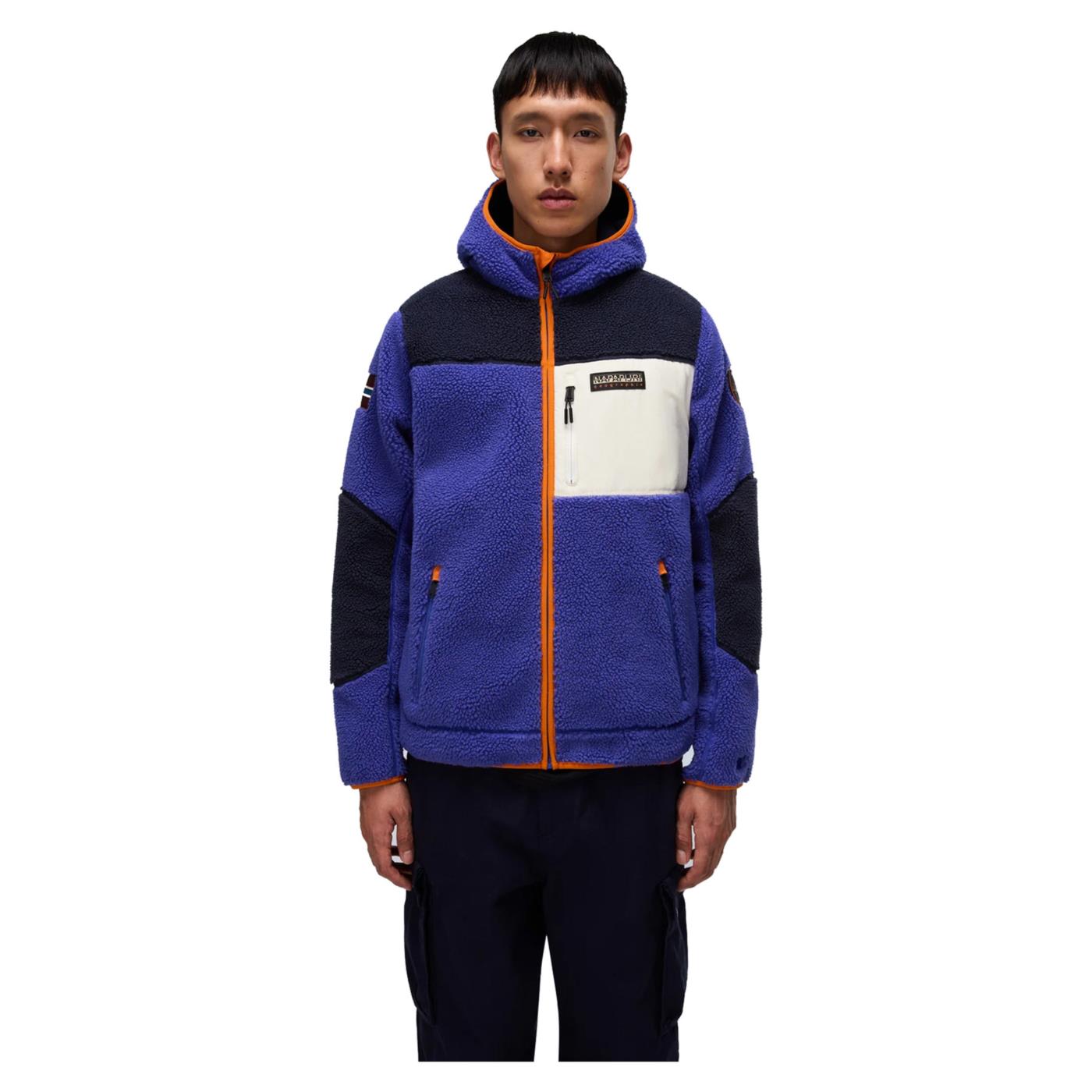 NAPAPIJRI YUPIK FULL ZIP HOOD - Blu - vista 3