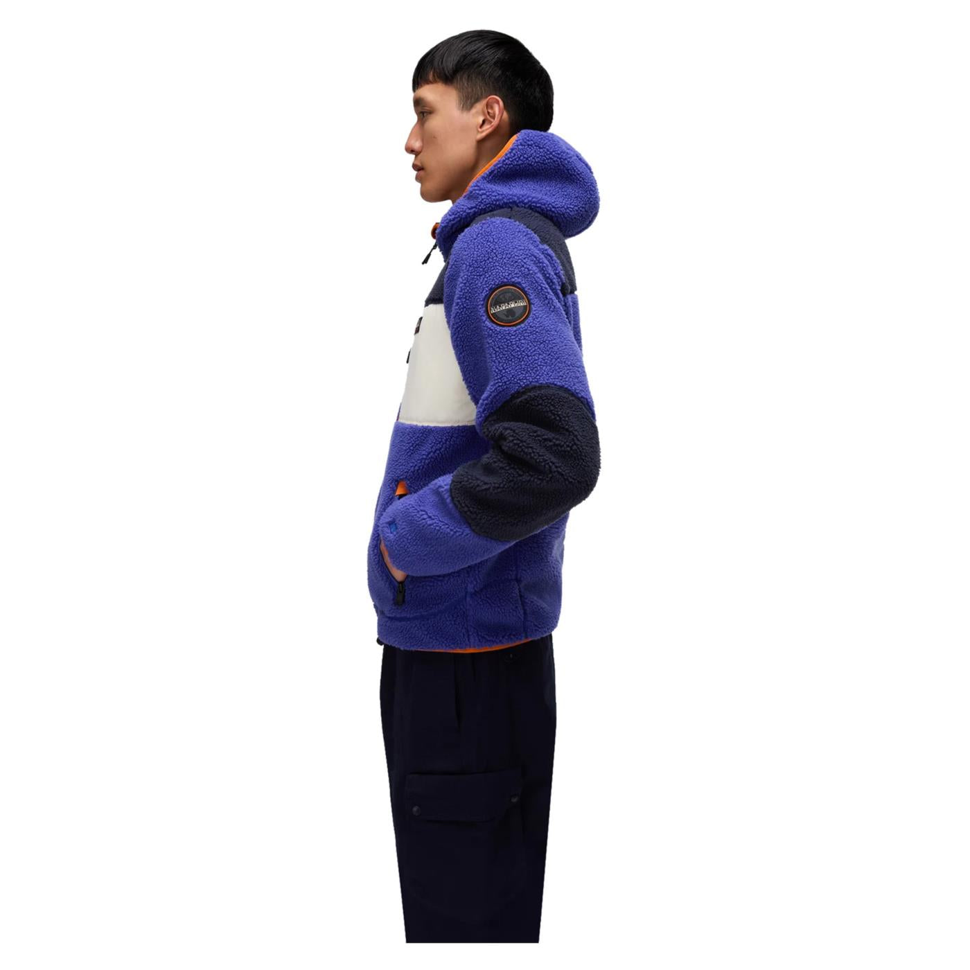 NAPAPIJRI YUPIK FULL ZIP HOOD - Blu - vista 4