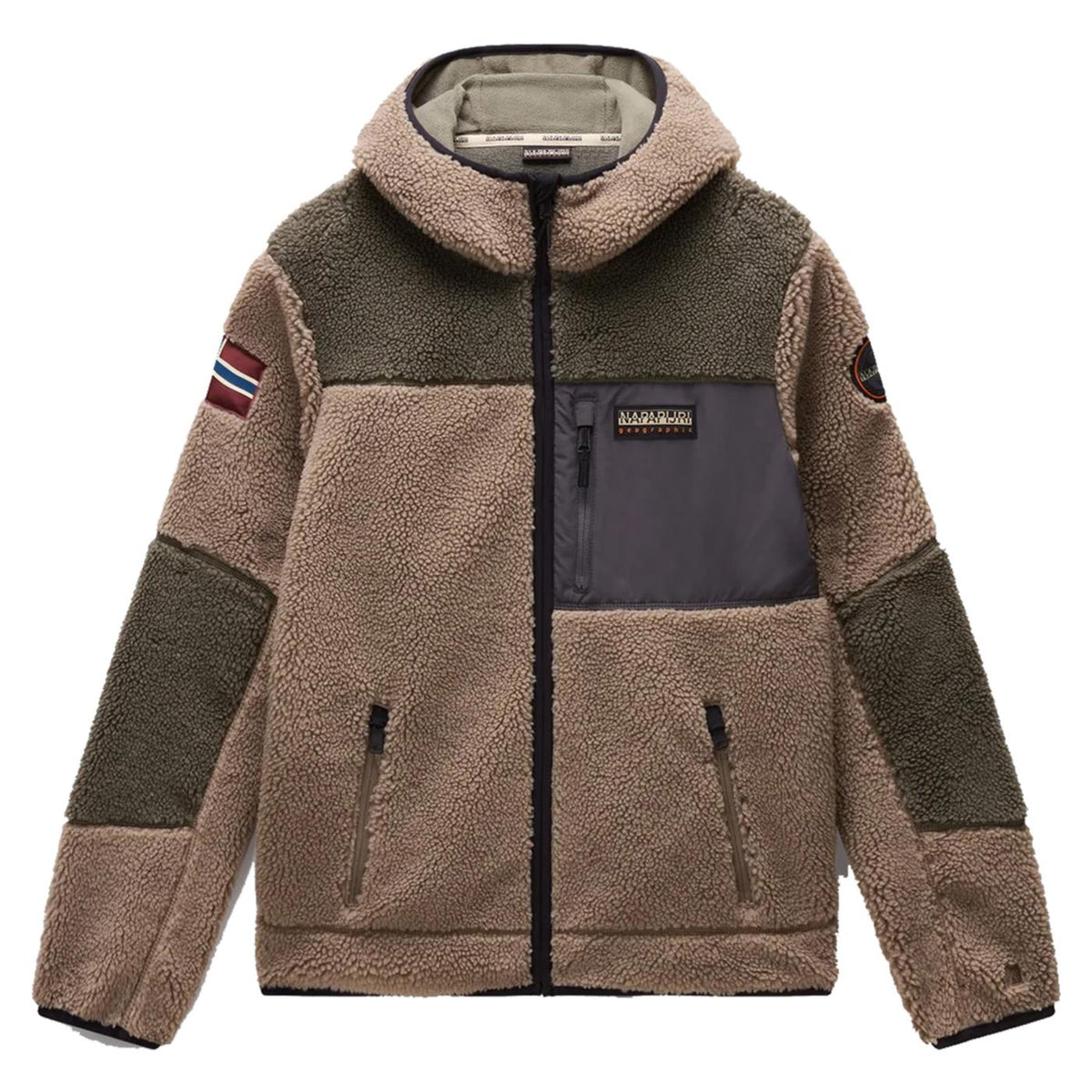 NAPAPIJRI YUPIK FULL ZIP HOOD - Marrone chiaro - immagine principale