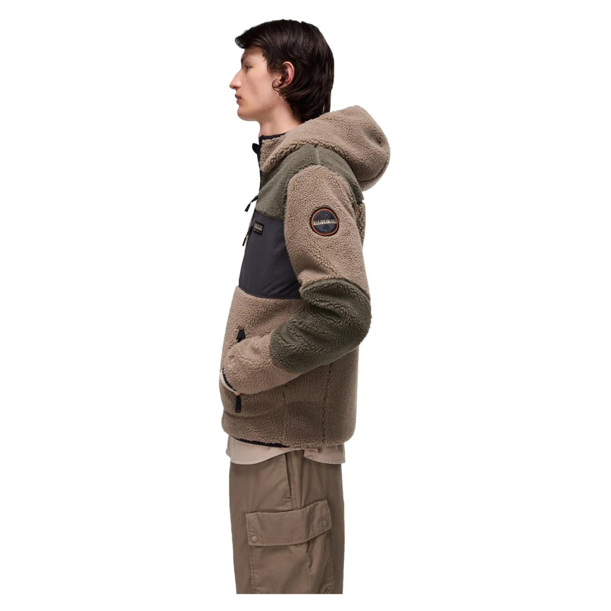 NAPAPIJRI YUPIK FULL ZIP HOOD - Marrone chiaro - vista 4