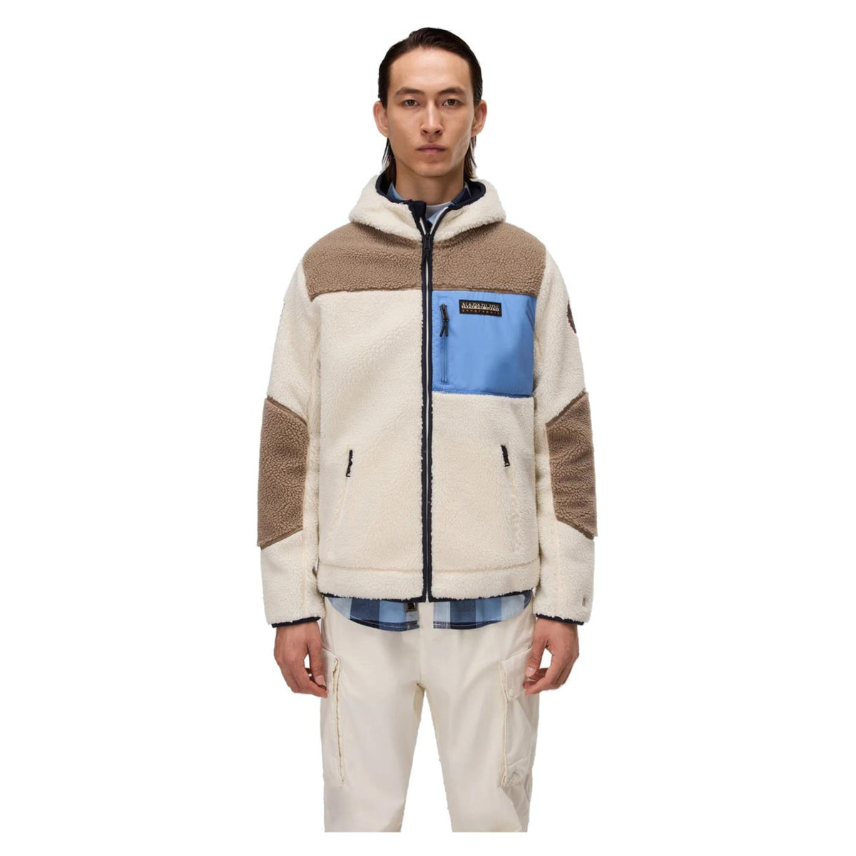 NAPAPIJRI YUPIK FULL ZIP HOOD - Bianco - vista 3