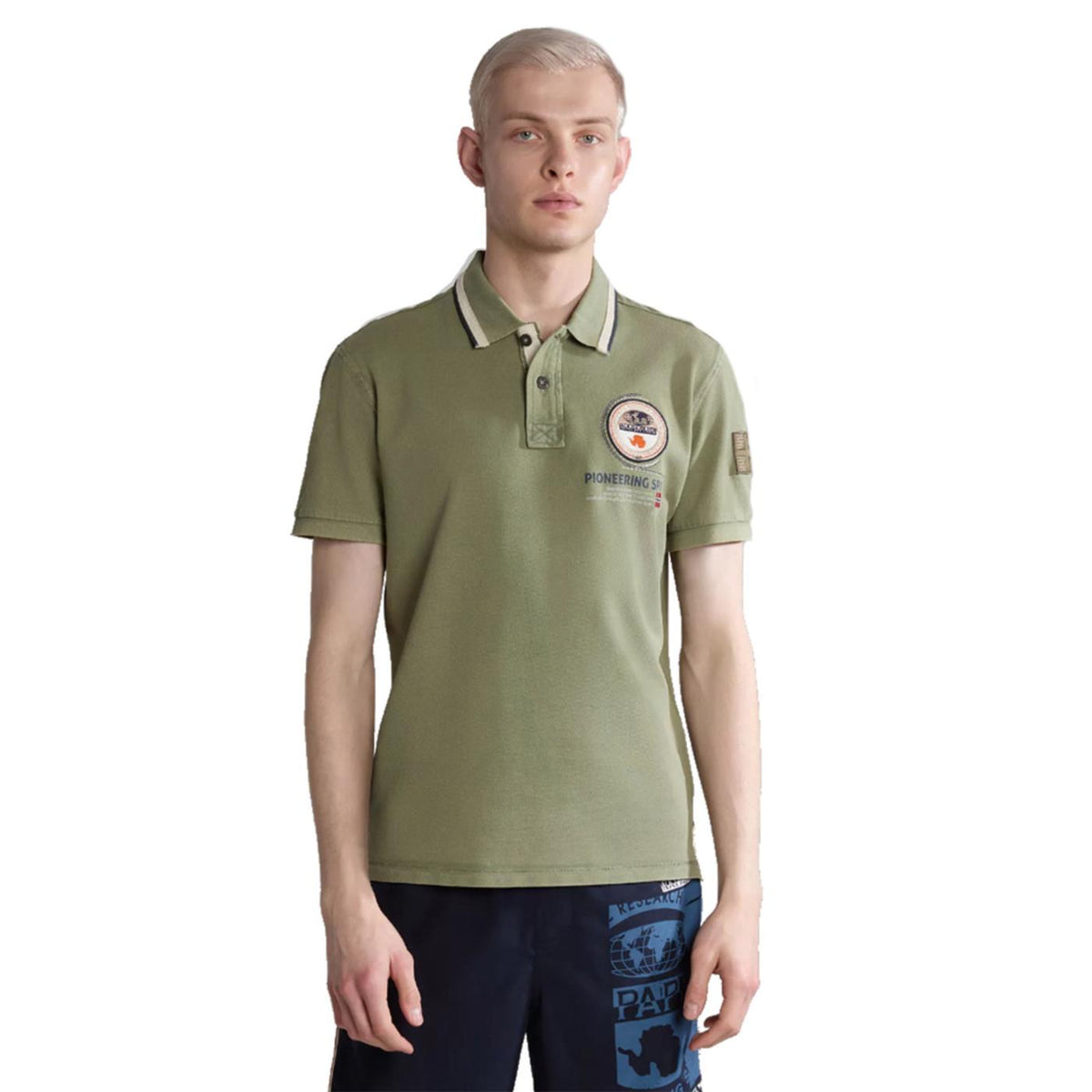 NAPAPIJRI GANDY SHORT SLEEVE POLO - Verde - vista 3