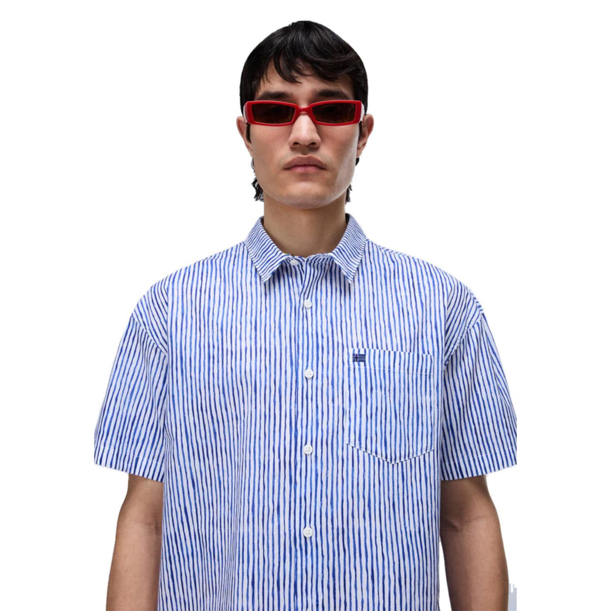 NAPAPIJRI CAMICIA G-ELIOR SS AOP - Bianco - vista 3