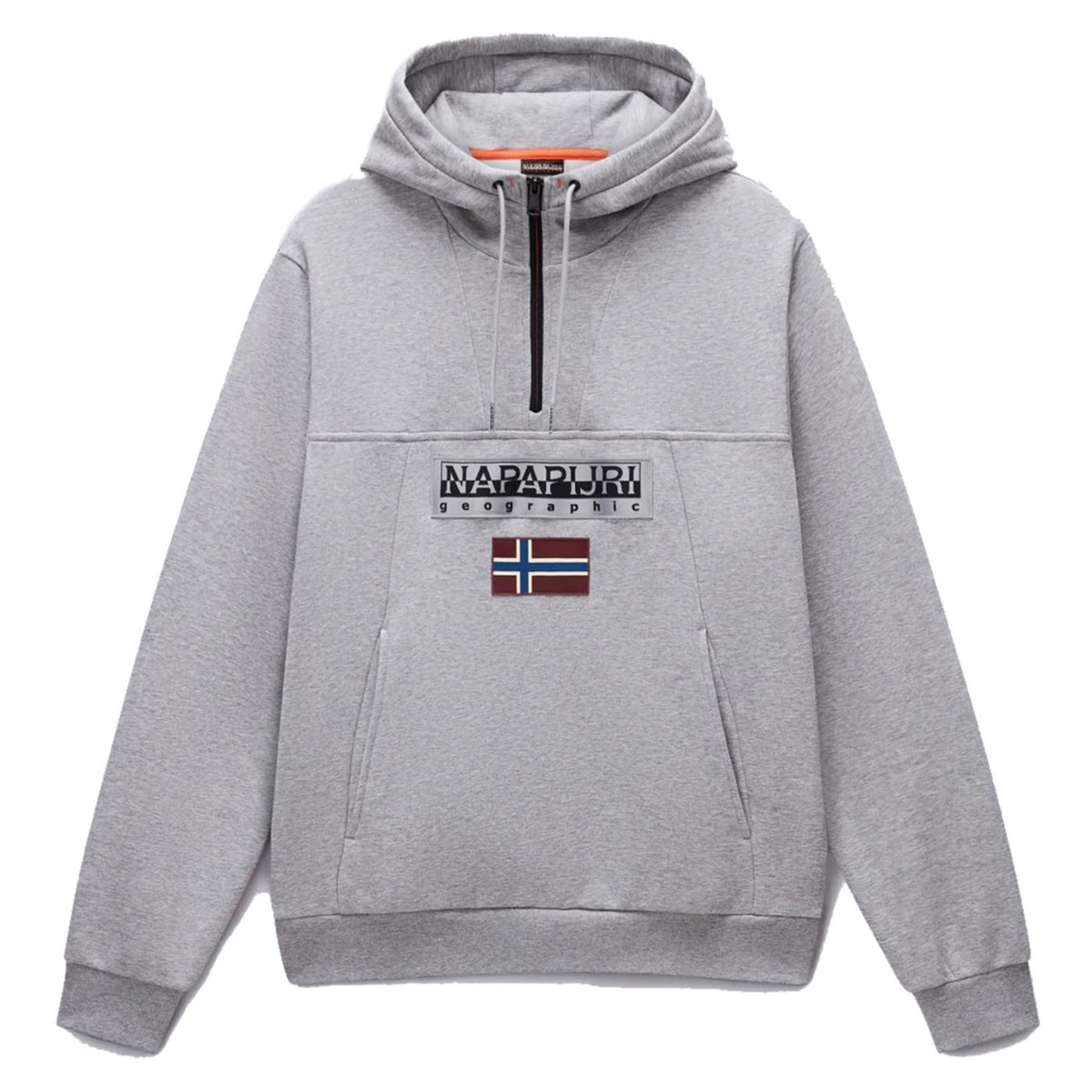 NAPAPIJRI BURGEE HALF ZIP HOOD - Grigio chiaro - immagine principale