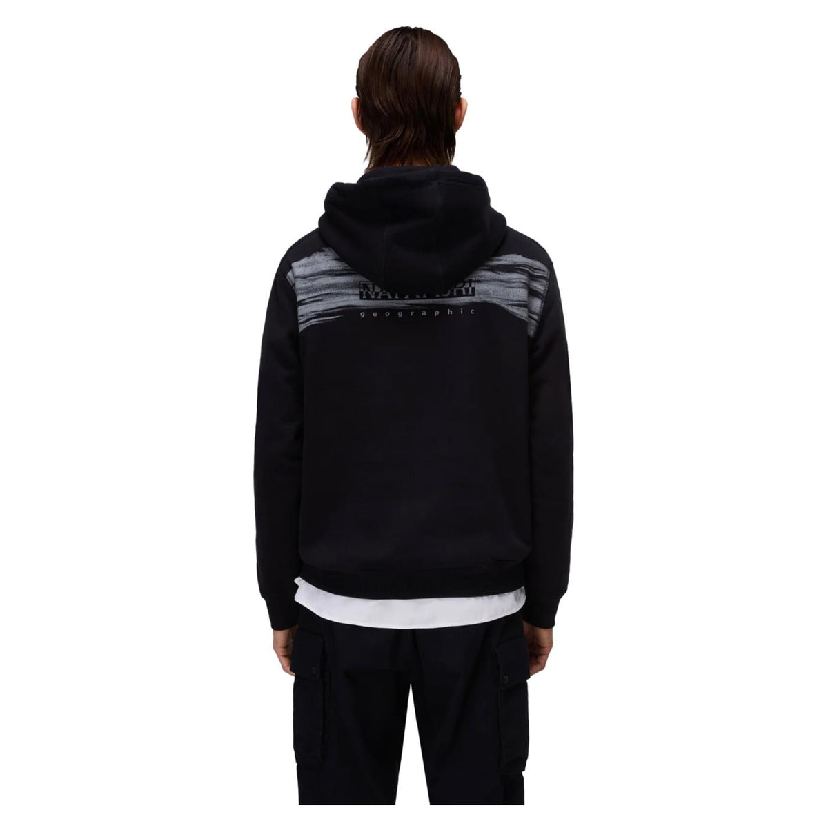 NAPAPIJRI B-BACK GRAPHIC HOOD - Nero - vista 4