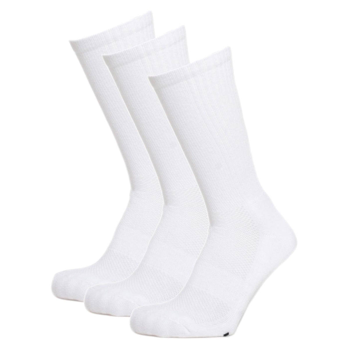 PRO TOUCH 3-PACK CREW SOCKS WHITE