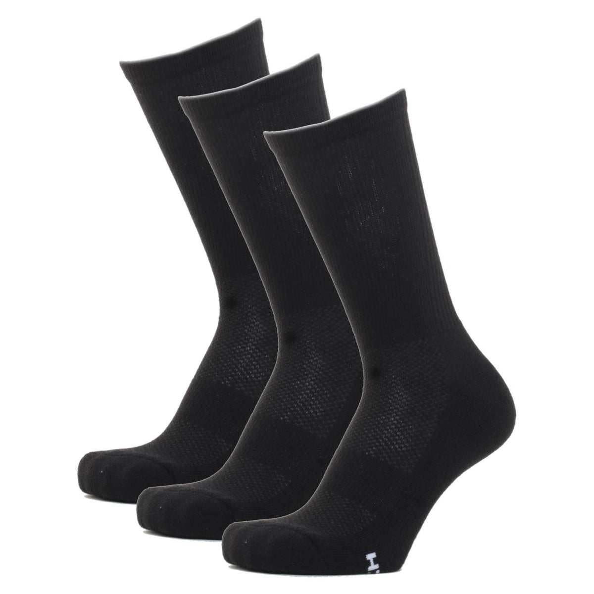 PRO TOUCH 3-PACK BLACK CREW SOCKS