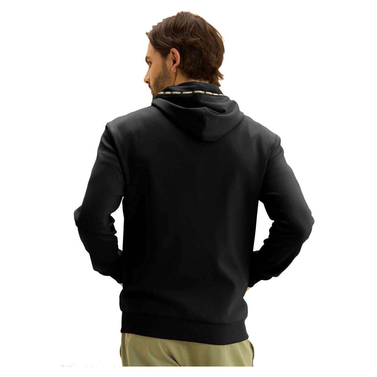 FREDDY FELPA FULL ZIP CAPPUCCIO - C1-nero - vista 2