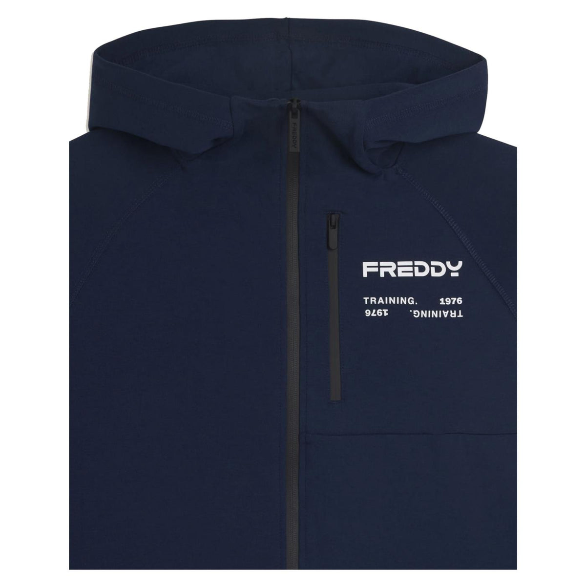 FREDDY FELPA HOODIE FZ STRETCH - Blu - vista 3