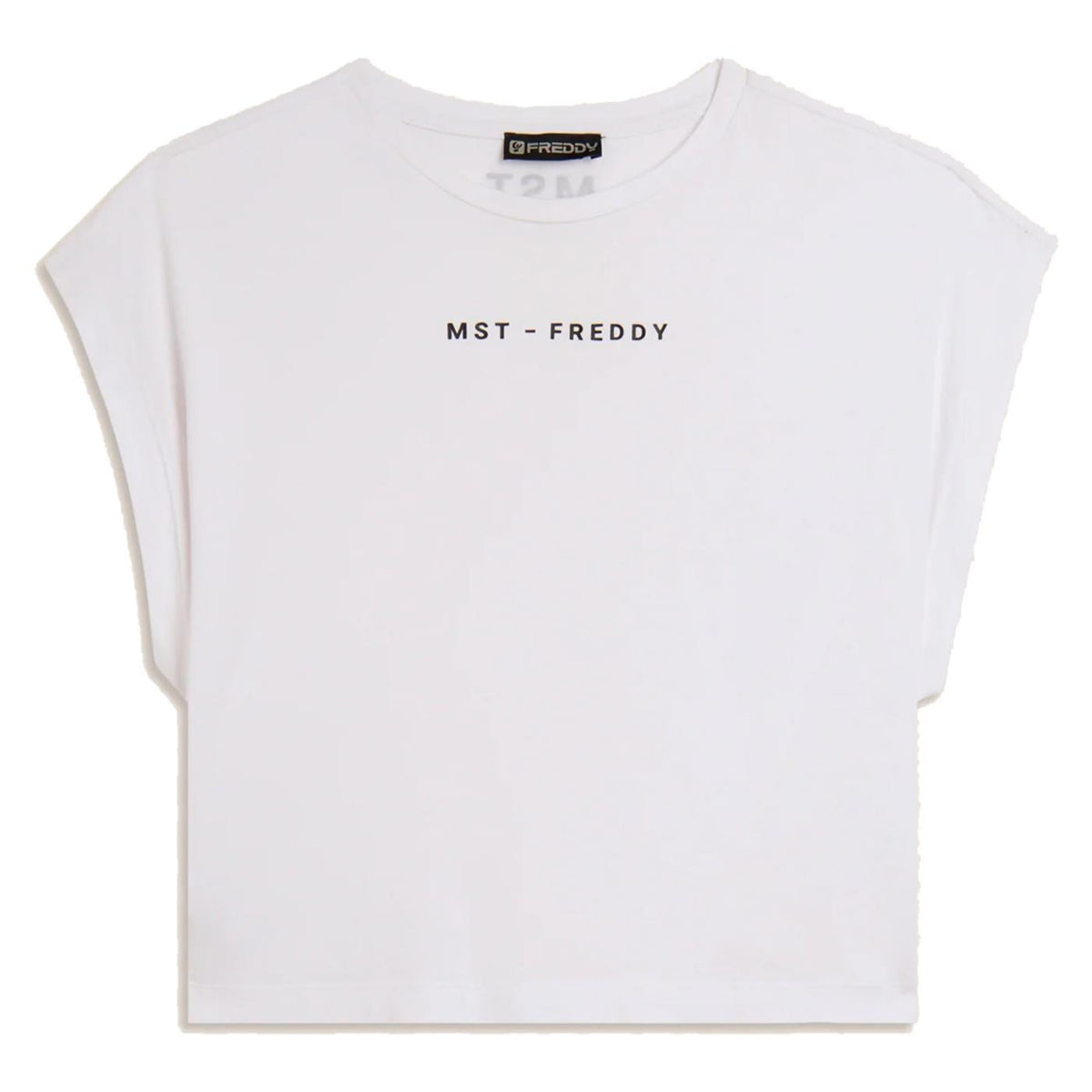 FREDDY MASTER STRETCH CROP TEE - Bianco - vista 3