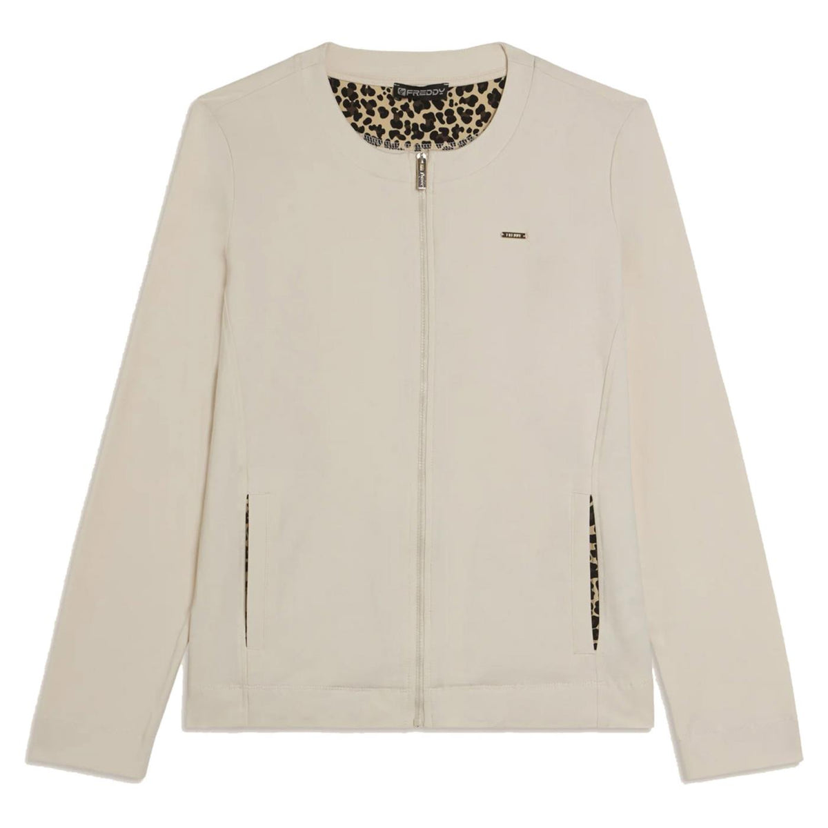 FREDDY FELPA FULL ZIP SLOUNGE - Beige - vista 3