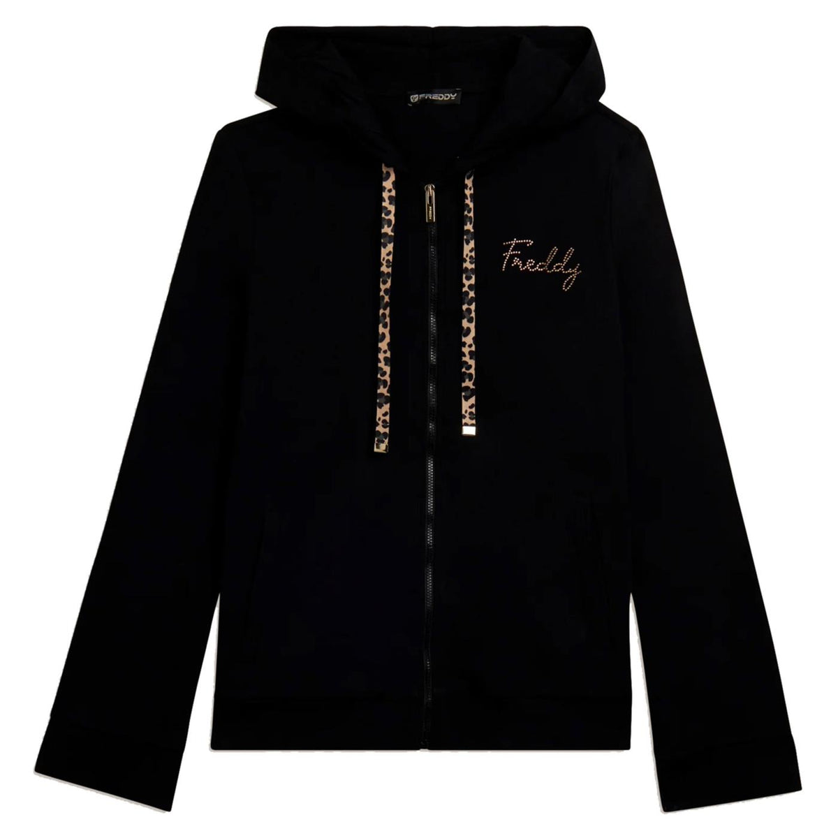 FREDDY FELPA SLOUNGE FZ HOODIE - Nero - immagine principale