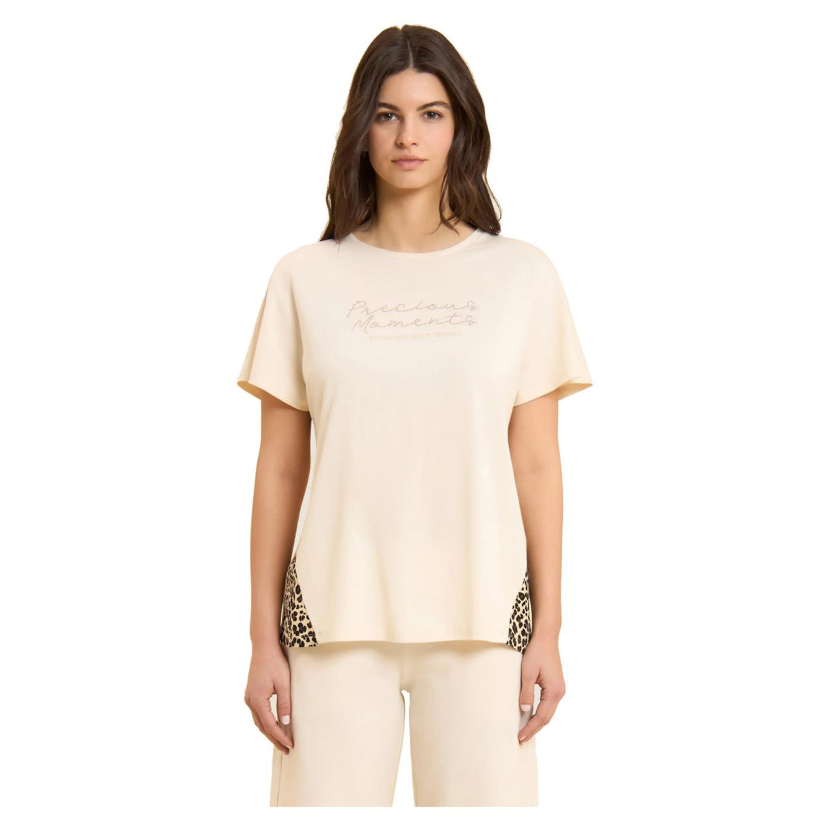 FREDDY T-SHIRT SS SLOUNGE MODAL - Beige - immagine principale