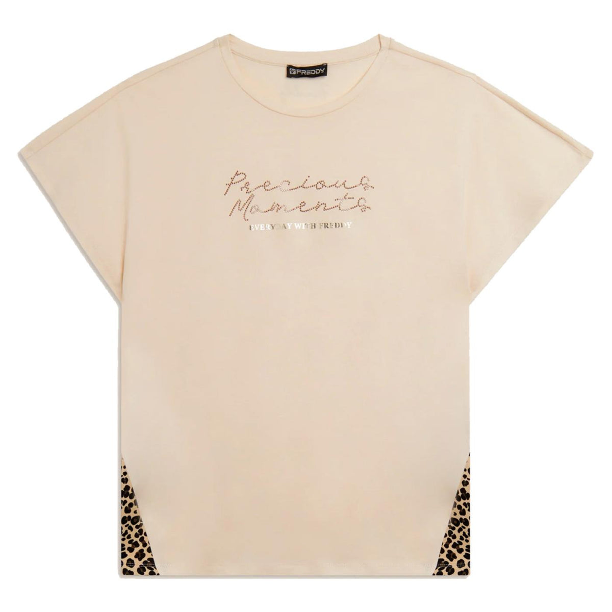 FREDDY T-SHIRT SS SLOUNGE MODAL - Beige - vista 3