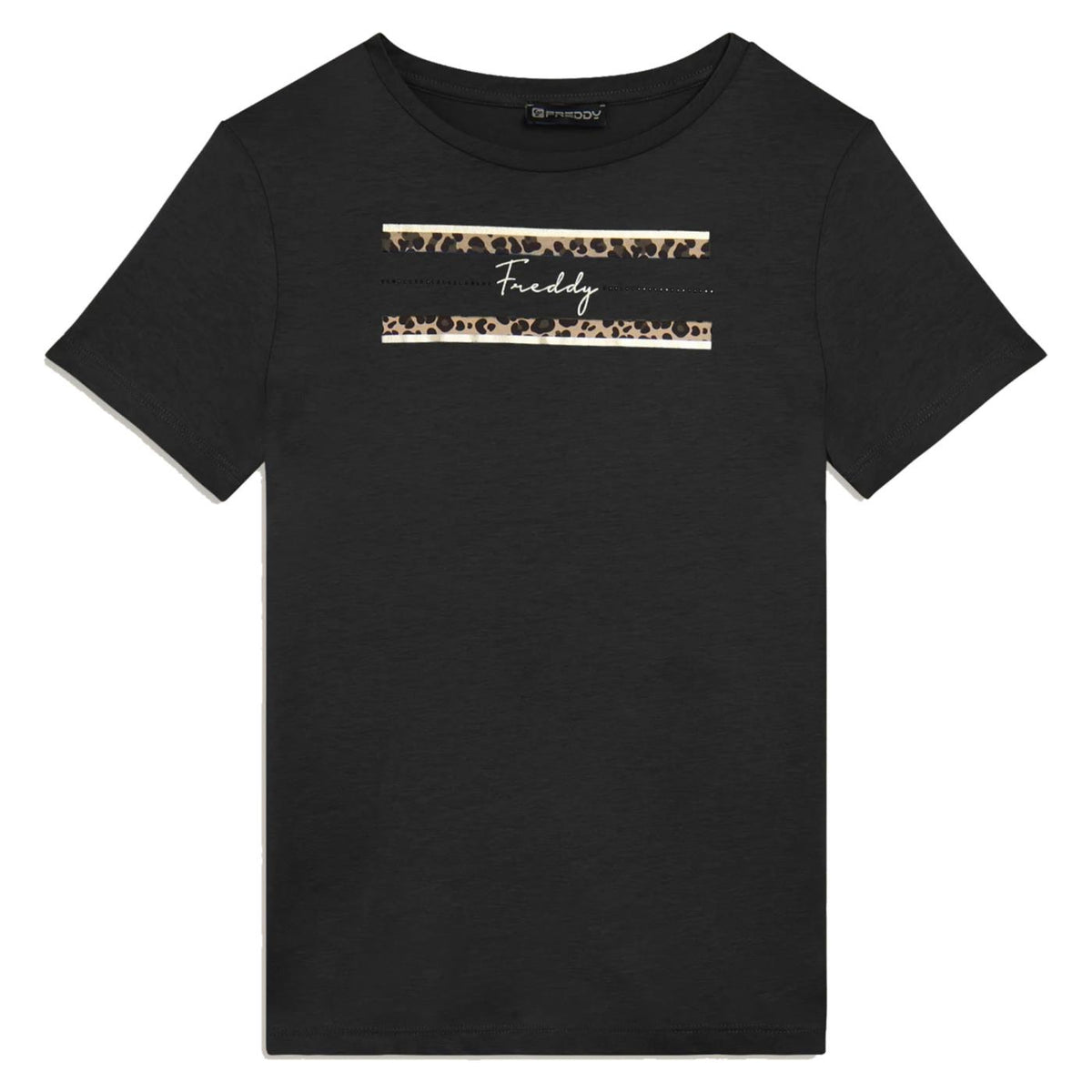 FREDDY T-SHIRT SS SLOUNGE MODAL - Nero - immagine principale