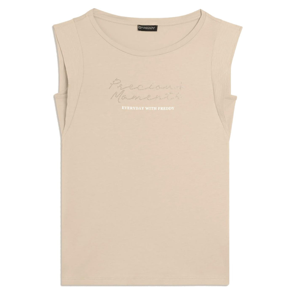 FREDDY T-SHIRT SM MODAL SLOUNGE - Beige - immagine principale