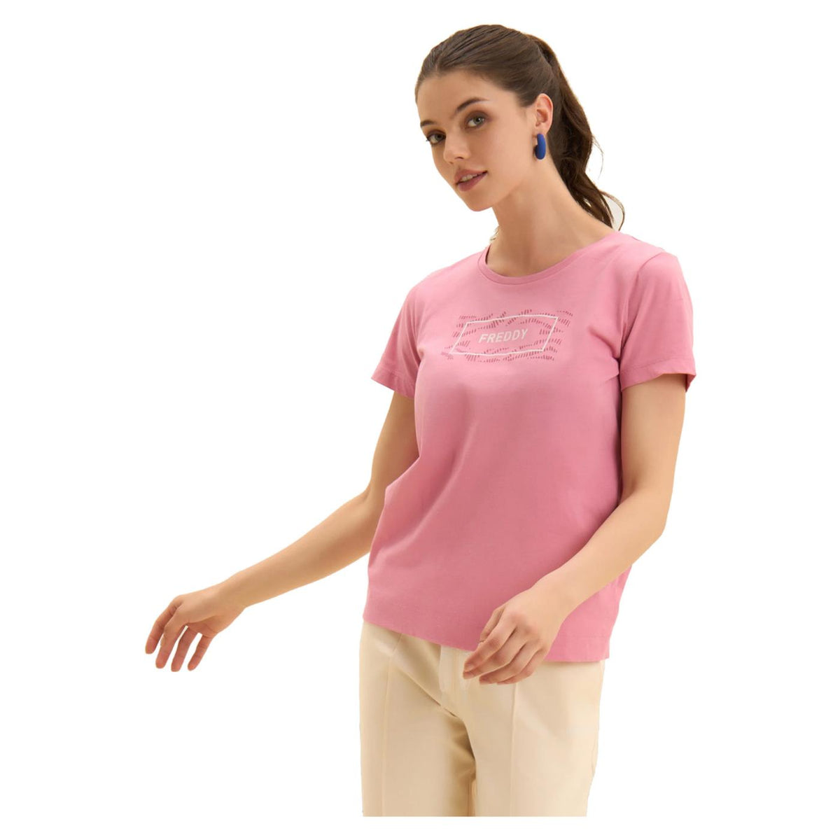 FREDDY T-SHIRT LIGHT JERSEY - Rosa - immagine principale